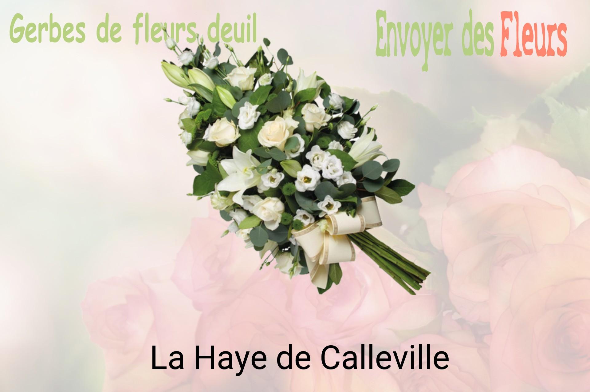 Gerbe de fleurs de deuil livrée à La Haye-de-Calleville